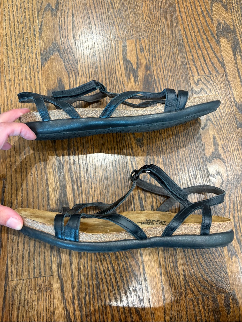 NAOT Dorith Black Raven Strappy Leather Sandals - Picture 5 of 8